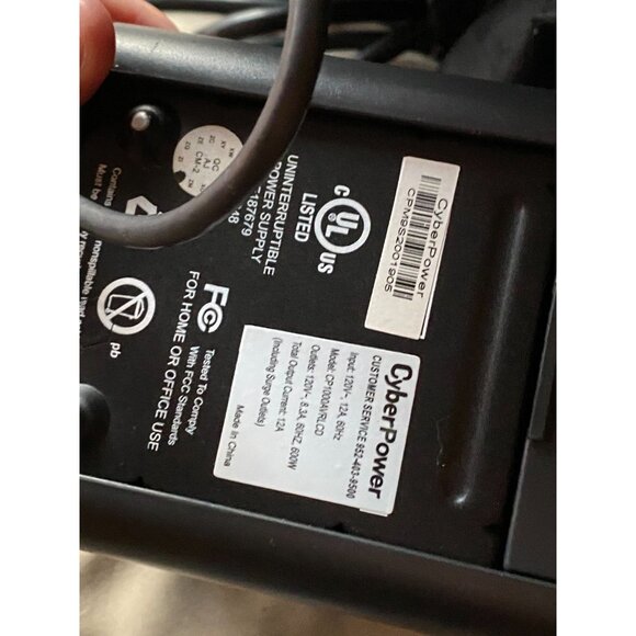 CyberPower CP1000AVRLCD UPS Battery Back Up Surge Protector w/ Batteries, WORKS - Picture 2 of 6